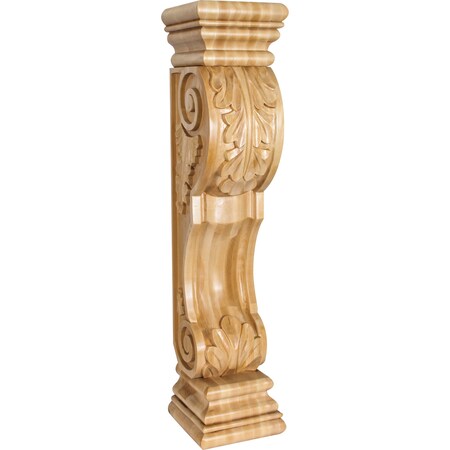 Hardware Resources 8" Wx8"Dx36"H Maple Acanthus Fireplace Corbel FCORB-MP